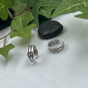 Punk Rock Adjustable Skeleton Ring• Antique Silver Engraved Bones Statement Ring• Minimal Bamboo Sticks Open Ring AnAngelsHug• Birthday Gift