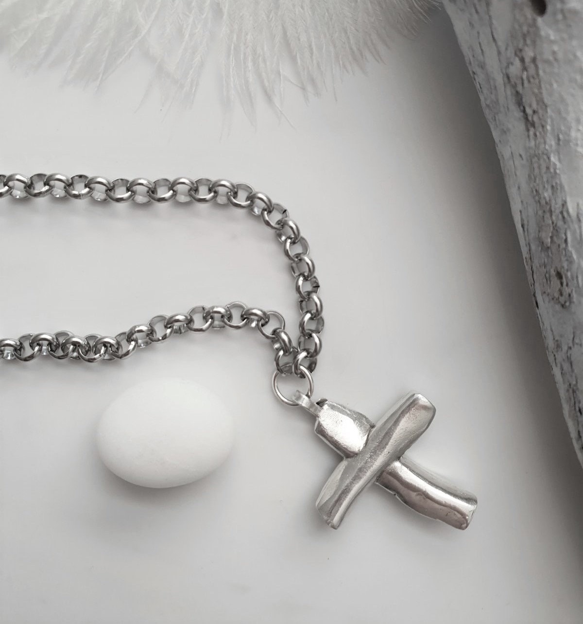 ■ENGBROX■ silver925 luscent cubic layered necklace EBNL250 Cubic Zirconia 3 Row Layered Necklace in Rhodium Plated