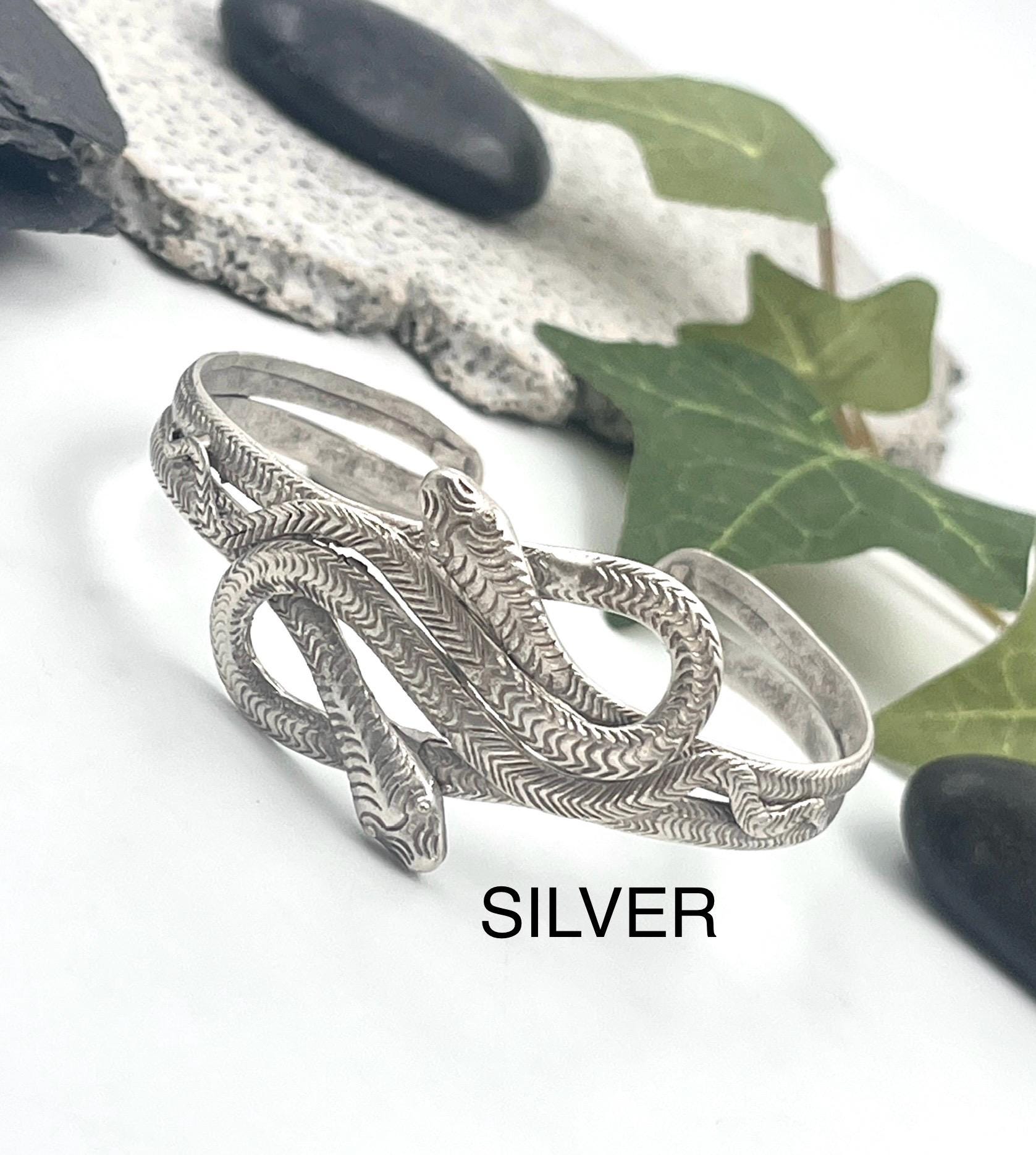 アクセサリー howAll Blues SNAKE BRACELET S All Blues Fat Snake Bracelet - Silver | Garmentory
