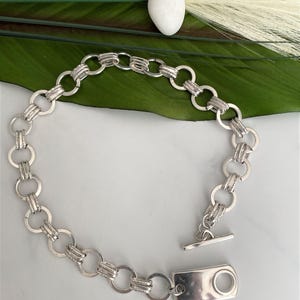 Frauen Antik Silber Halsband, mutige Kette Silber ID-Tag-Kragen, klobige Kette-Rock-Stil Kragen Halskette, gewagte einzigartige Kette Choker Bild 5