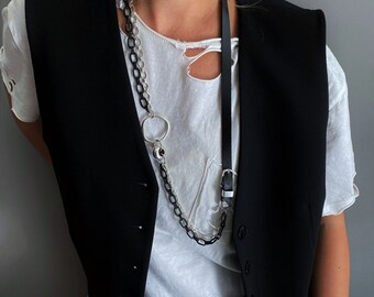 ●tow tow archive● Grit Leather Necklace Black TBH52ABMN002 il_340x270.3371200676_sxhn.jpg