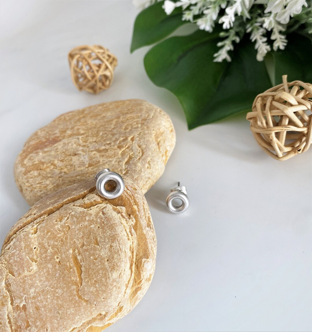 Tiny Smooth Circle Stud Earrings Cute Small Stud Earrings Etsy