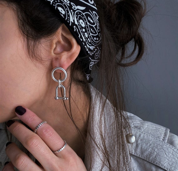 Orecchini Pendenti Con Volto Umano - Design Moderno | Metallico | Nichel Free | Per Donne E Ragazze - Foto 9