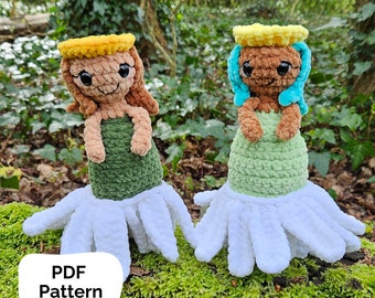 Daisy Flower Fairy Crochet Pattern: Reversible Amigurumi Doll (PDF Pattern)