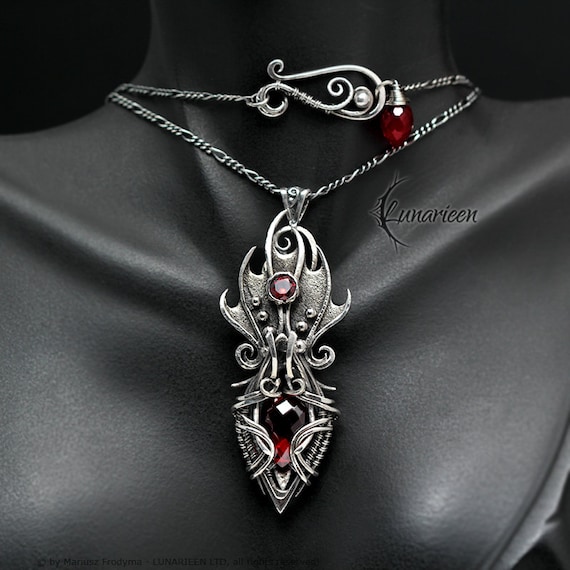 Sterling silver sale gothic necklace