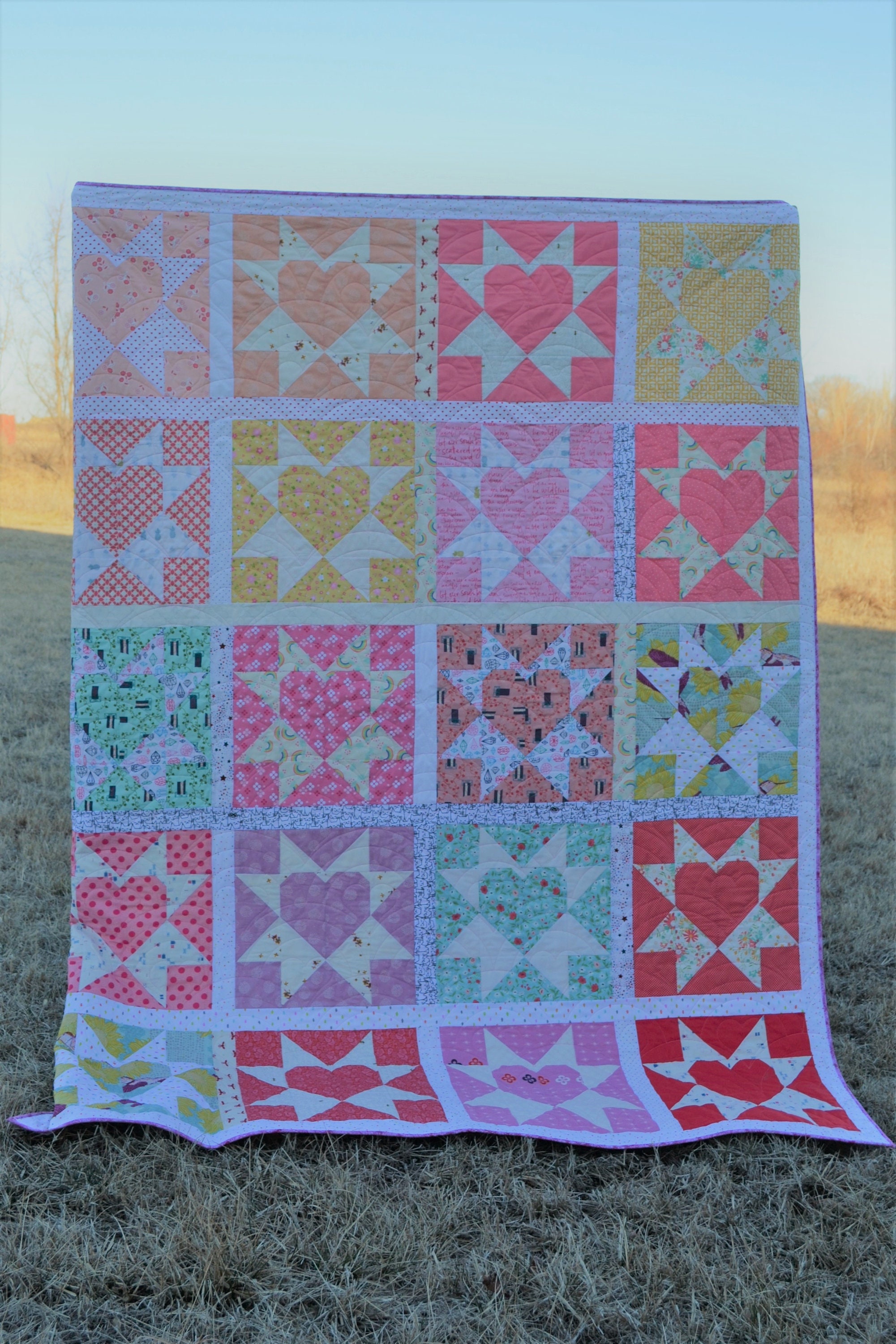 Love is All You Need DIGITAL Quilt Pattern - Heart Quilt Pattern ...