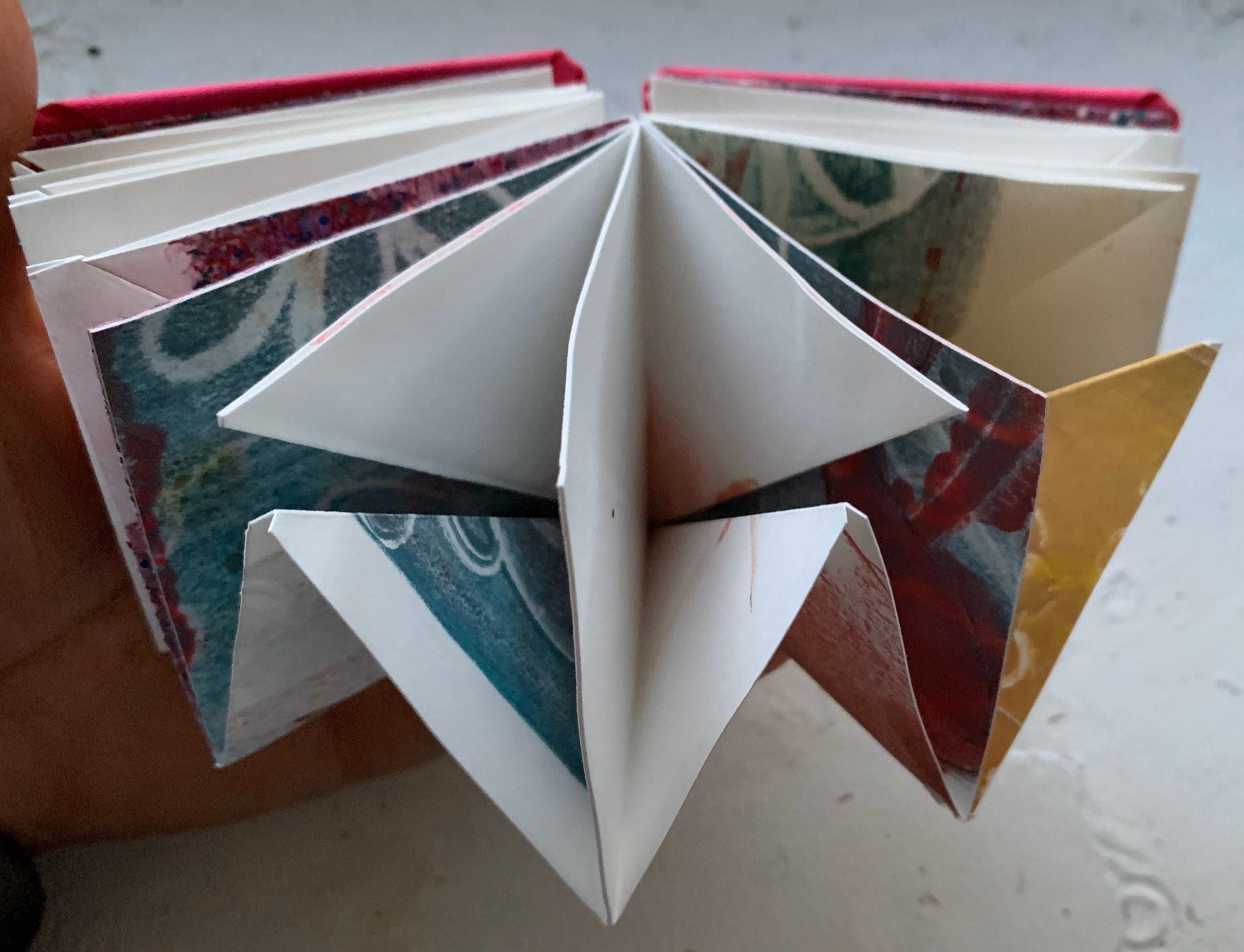 Origami Style Concertina Journal With Handmade Glitter Paper Etsy