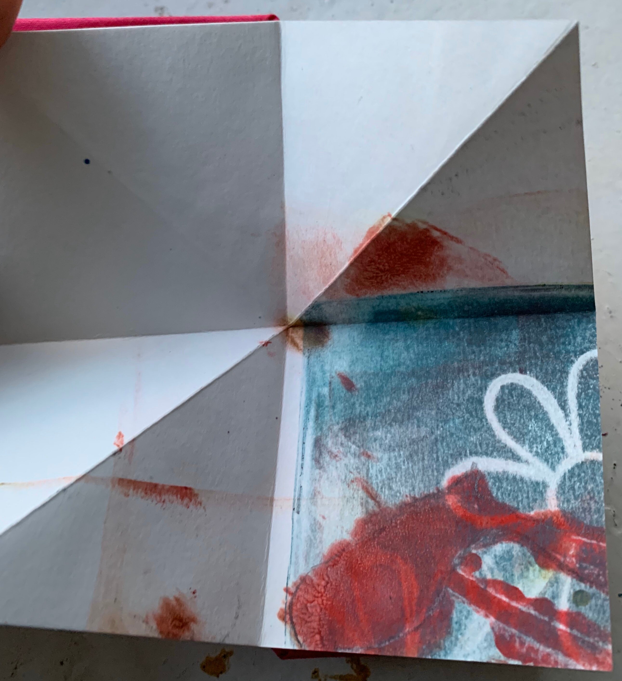 Origami Style Concertina Journal With Handmade Glitter Paper Etsy