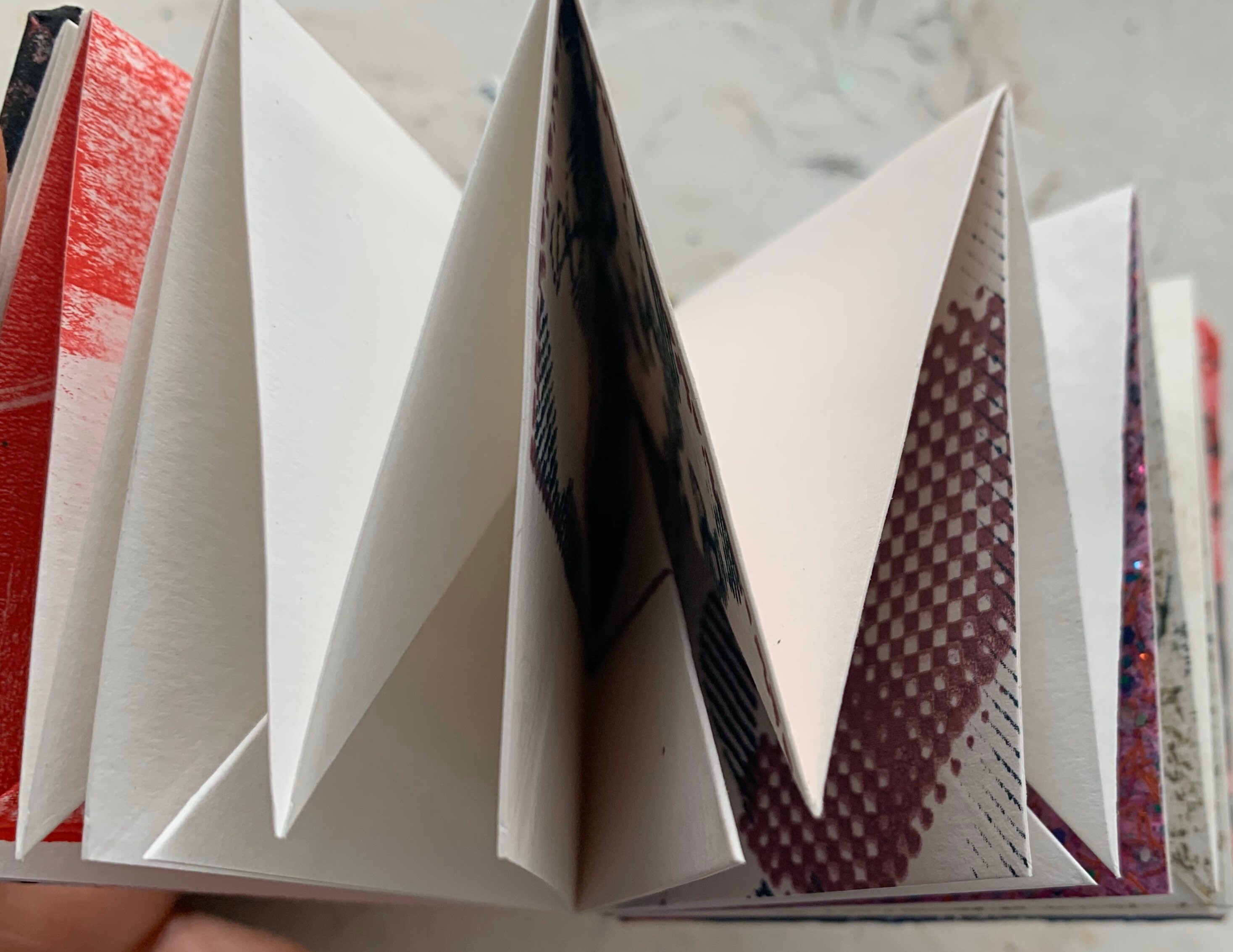 Origami Style Concertina Book Hand Painted Cover Etsy Singapore