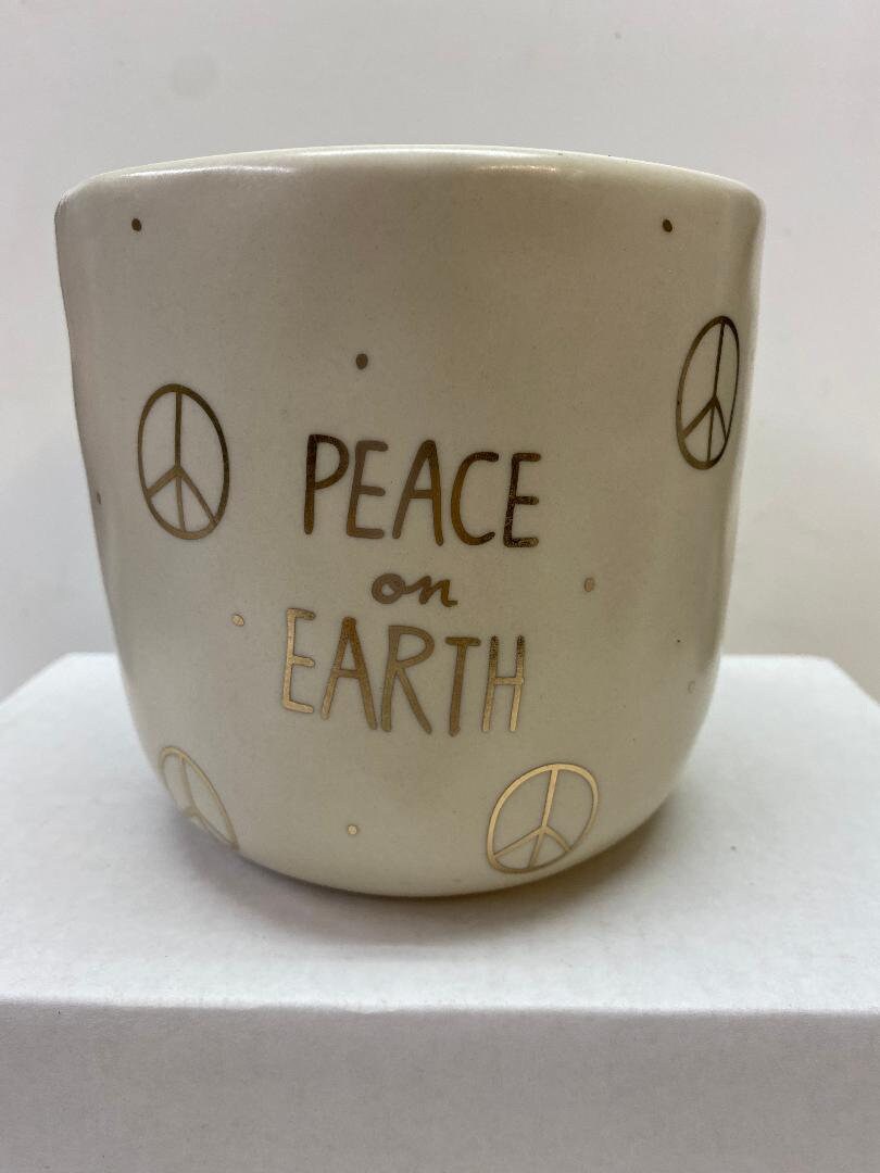 Peace on Earth Pot.   Plant, Flower or anything Pot. July 4th, Christmas, Birthday ! Free Gift with Purchase!