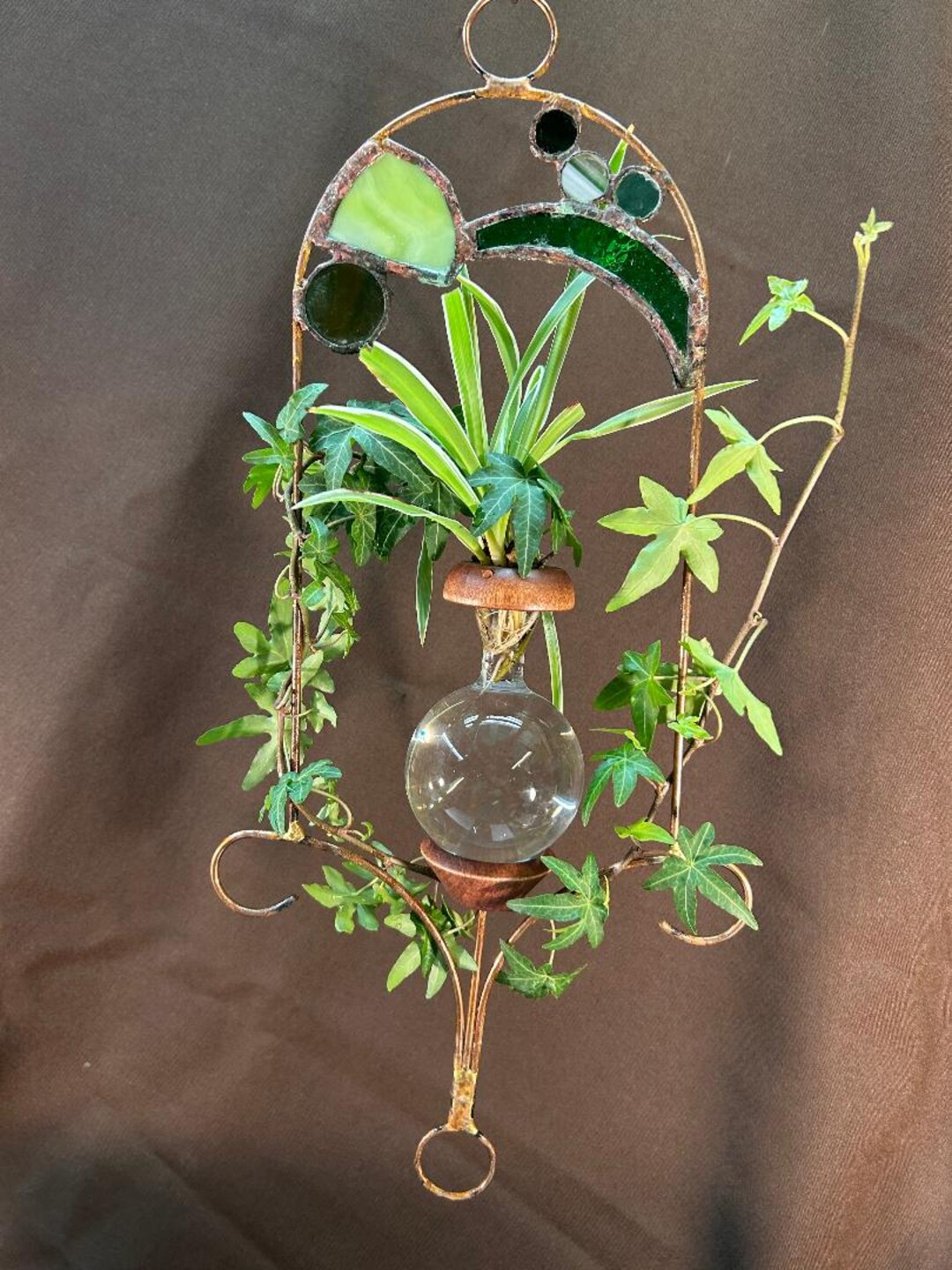 Loop Design With Green Glass Plant Rooter. Mother's Day, Father's Day ...