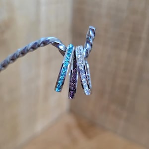 Birthstone Crystal Eternity Bands: 3mm Channel Set Stacking Rings image 12