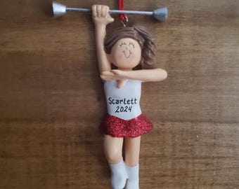 Personalized Majorette Christmas Ornament, Customized Baton Twirler Ornament