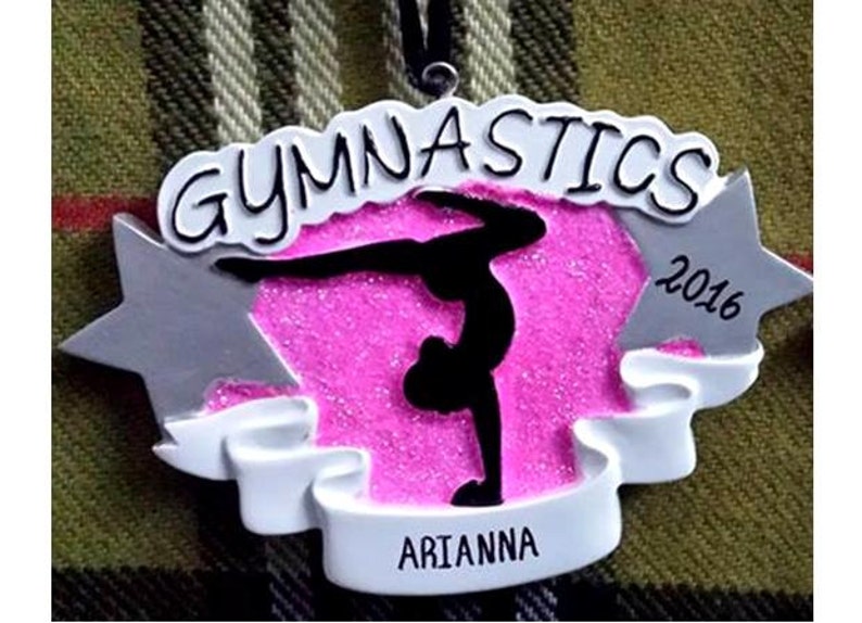 Gymnastics Gift Gymnast Ornament Personalized Christmas Ornament Gymnastics Team GiftsGymnast Birthday GiftGymnastics Coach