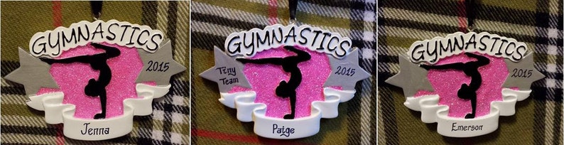 Gymnastics Gift Gymnast Ornament Personalized Christmas Ornament Gymnastics Team GiftsGymnast Birthday GiftGymnastics Coach
