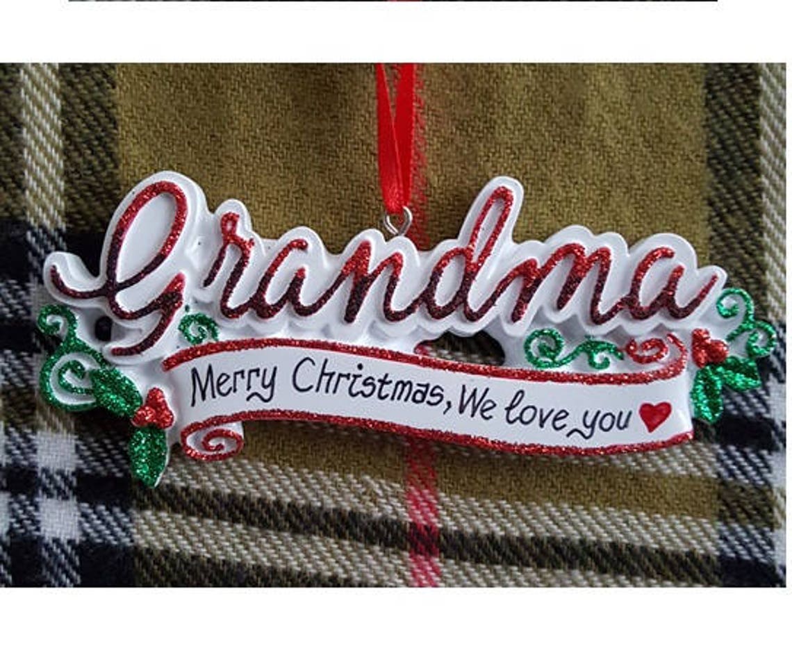 Personalized Christmas Ornament Grandma Ornament for Grandma Etsy