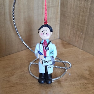 Doctor Personalized Christmas Ornament: Medical Student Ornament, Resident, Physician Assistant, Retired MD