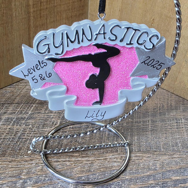 Personalized Gymnastics Ornament, Gymnast Christmas Keepsake, Coach Gift