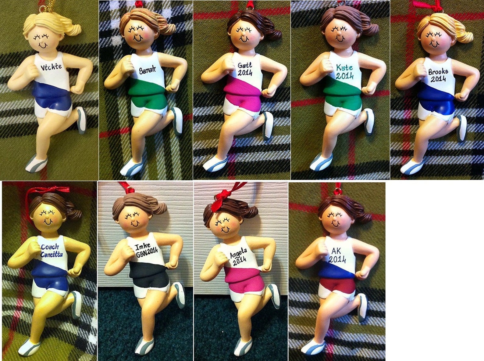 Personalized Christmas Ornament Female Cross Country Runner Etsy