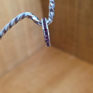 Birthstone Crystal Eternity Bands: 3mm Channel Set Stacking Rings image 14