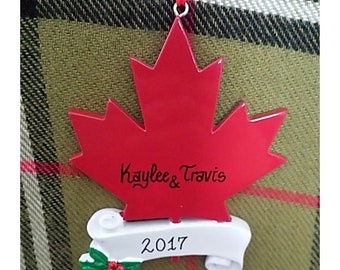 Personalized Christmas Ornament Canada - Family Vacation to Canada - Canada Vacation - Travel Ornament - Canadian Ornament