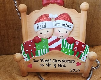 Mr and Mrs Personalized Ornament, Christmas Eve, Our First Christmas Together, Couples Ornament