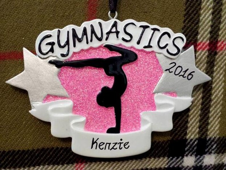 Gymnastics Gift Gymnast Ornament Personalized Christmas Ornament Gymnastics Team GiftsGymnast Birthday GiftGymnastics Coach