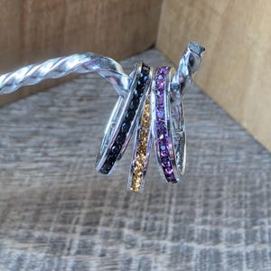 Birthstone Crystal Eternity Bands: 3mm Channel Set Stacking Rings image 8