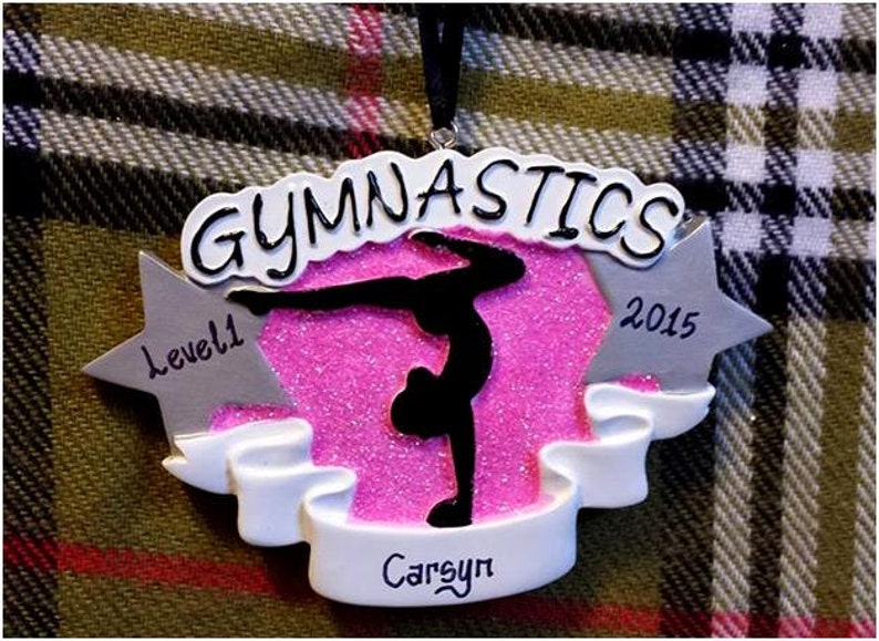 Gymnastics Gift Gymnast Ornament Personalized Christmas Ornament Gymnastics Team GiftsGymnast Birthday GiftGymnastics Coach