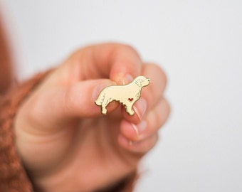 Golden Retriever Dog Enamel Pin Badge