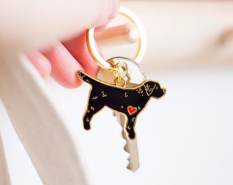 Labrador Dog Keyring - Choice of Breed Colour