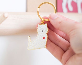 West Highland white terrier Dog Keyring