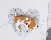 Épinglette reniflante en émail pour beagle - cadeau pour les amateurs de beagle - couleurs au choix
