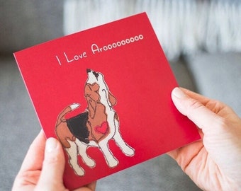 Beagle Valentine’s Day Card - Beagle Wedding Anniversary Card