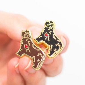 Newfoundland Dog Enamel Pin Badge - Gift For Dog Lover - Choice of Breed Colour
