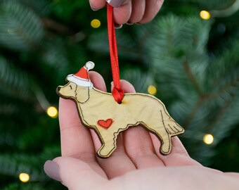 Pug Christmas Tree Bauble Christmas Decoration. Gift Tag Birthday Tag Dog