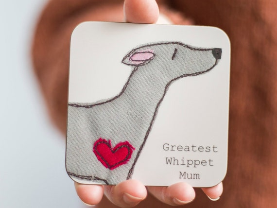 Whippet Mum Coaster - Mother's Day Gift - Whippet Dad Coaster - Father's Day Gift - Dog Coaster