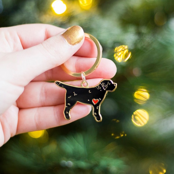 Labrador Dog Keyring - Black Coloured Dog