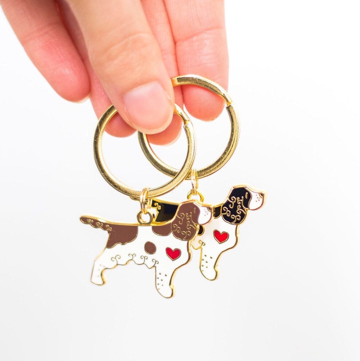 Springer Spaniel Dog Keyring - Choice Of Breed Colour