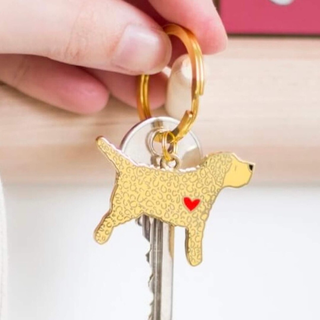 Cockapoo Dog Keyring - Golden Yellow Coloured Dog - Etsy