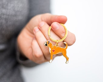 Boxer Dog Keyring