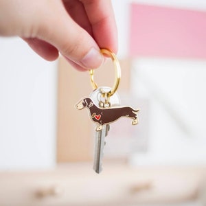 Dachshund Dog Keyring - Choice of breed Colour