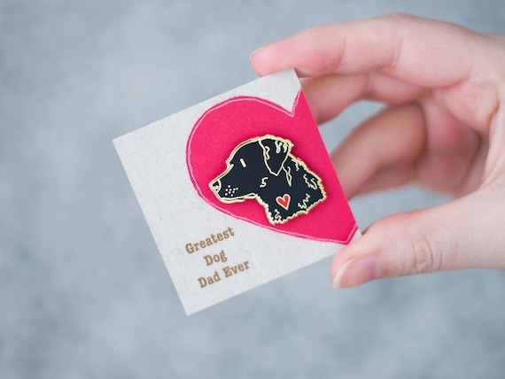 Black Labrador Dog Enamel Pin Badge - Mother's Day Gift from the Dog - Choice of Gift-able Backing Cards - Gift For Dog Mum or Dad