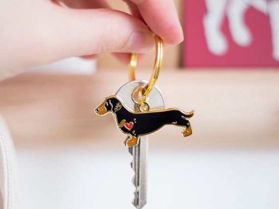 Dachshund Keyring Gift Present Sausage dog Key Ring Dachshund Keyring Gift Present Sausage dog Key Ring