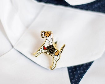 Fox Terrier Dog Enamel Cufflinks - Choice of 2 Breed Colours