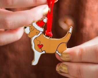 Beagle Dog Christmas Tree Decoration - Choice of Breed Colours