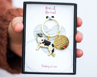 Stabyhund/Stabijhoun Dog Pet Loss memorial Keyring - Choice of breed colour