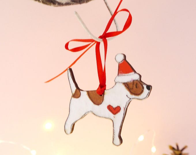 Jack Russell Christmas Decoration Jack Russell Terrier Etsy
