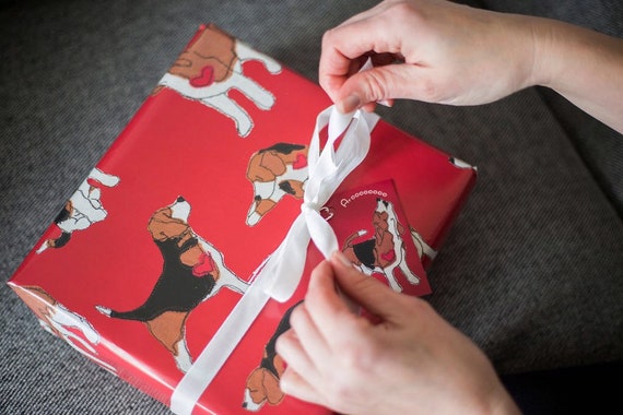 beagle wrapping paper