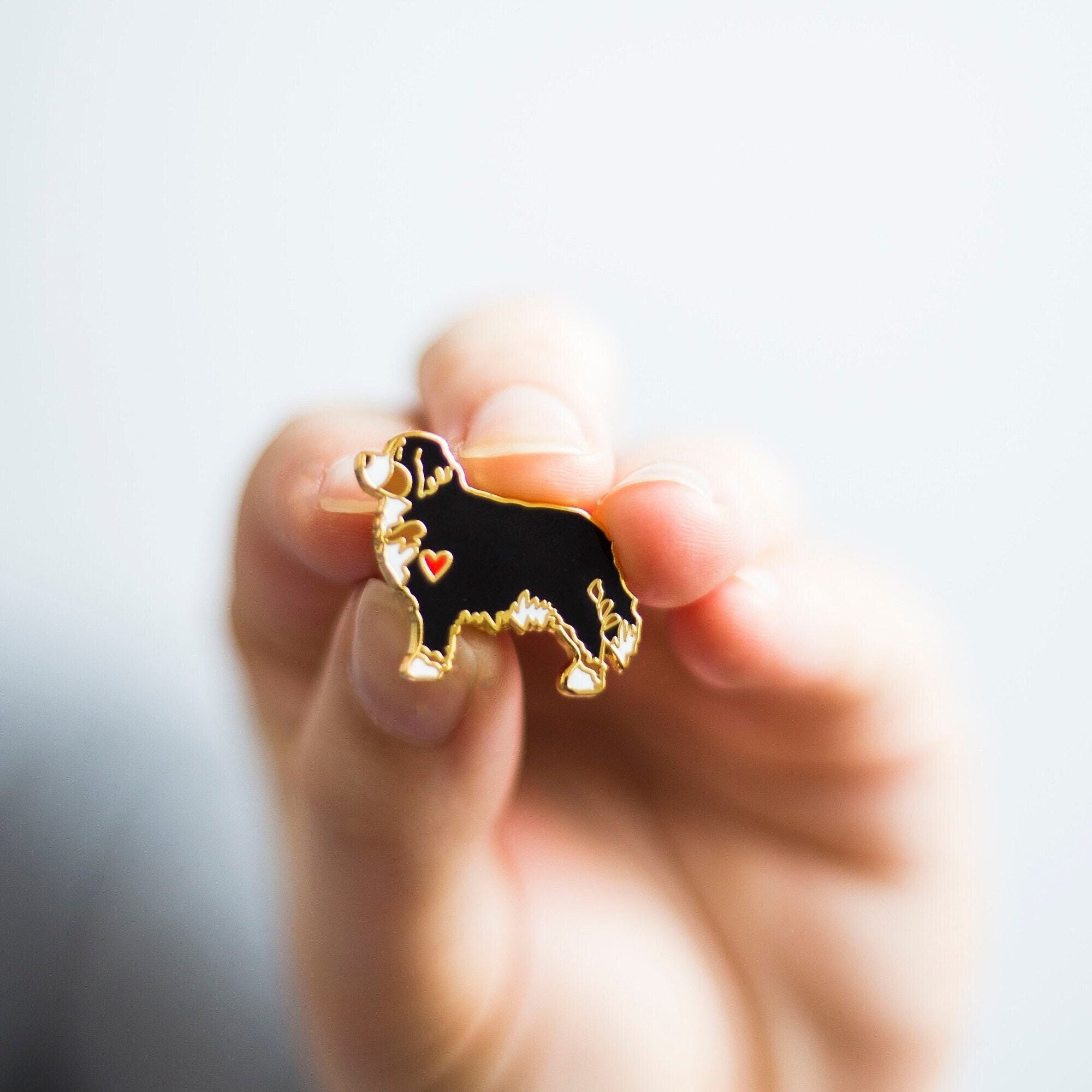 Bernese Mountain Dog Enamel Pin Badge